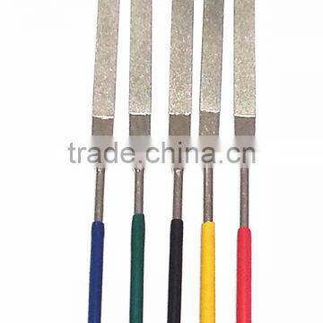 Diamond Needle File Set Flat shape with 5 colorful handle