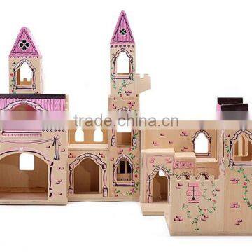 Wholesale Delicate Baby Wooden Dollhouse Playset Stylish Wooden Dollhouse Toy for Kids W06A033 photo-6