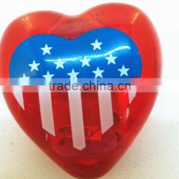 2014 Independence day's flashing light hear t shape necklace