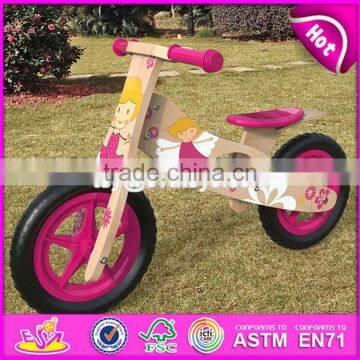 2017 Best original work kids ride on wooden balance no pedal bike for sale W16C174