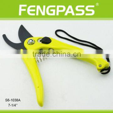 S6-1038A 7-1/4" Plastic Handle With Black Stainless Steel Blade Pruning Garden Scissors photo-2
