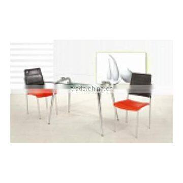 Dining Room Furniture Glass Table and Chair, Modern Glass Top Dinette Sets photo-5