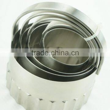 47098 4 Pcs Round Shape Stainless Steel Cookie Cutter Set