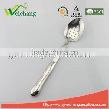 WCJ517C SLOTTED SPOON,STAINLESS STEEL, welding,high quality,mirror,finishing