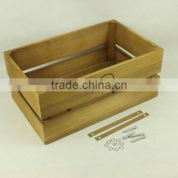 natural color wooden beer crate