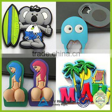 Factory made decorative 3D kids soft rubber refrigerator magnet for fridge