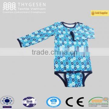 Wholesale Cotton print babysuit long sleeve baby bodysuit