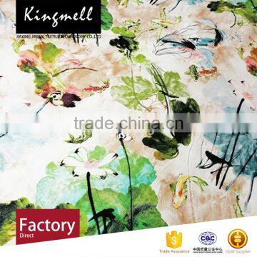 Custom 2017 Wholesale Digital Printed Rayon Fabric Cloth Material Fabric photo-2