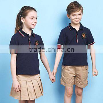 Summer Short Sleeve Kids Polo School Uniform Latest Designs photo-5