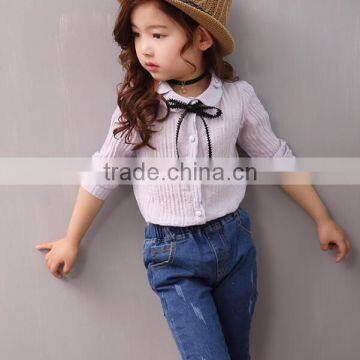 Zm35709a Autumn New Style Blouse Designs Casual Girls Long Sleeve Shirts photo-3