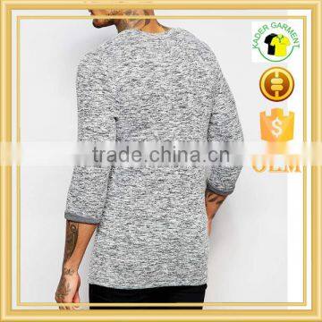 Tight Fitted Spandex Long Sleeve t Shirts, Gym Slim Fit Tri Blend T-shirt With Custom Embroidery Logo photo-3