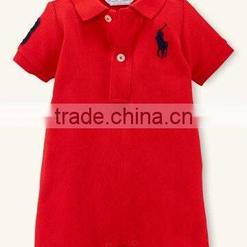 Many Colors Small Lapel Short Sleeve Baby Boy Apparel Clothes Set Romper photo-5