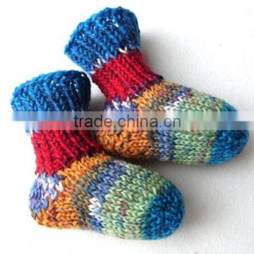 2015 Baby boy boots of striped shoe crochet booties