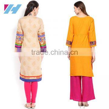 Indian Fashion Apprel Ladies Long Kurta Designs 2016 photo-2