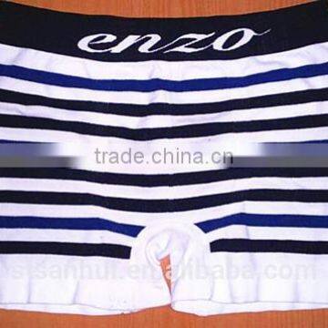 Factory wholesale fancy striped seamless boxer briefs men