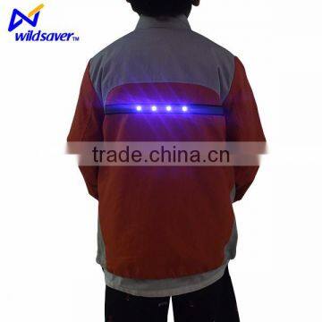 Cotton traffic roadway safety reflective led glow child jacket