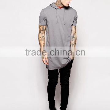 Super Longline T-Shirt With Hooded Skater Fit China products