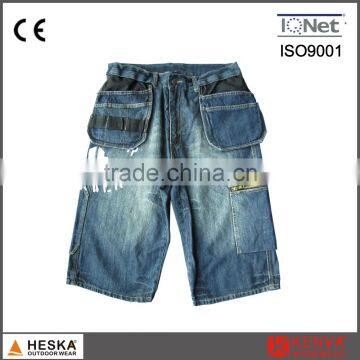Wholesale mens blue short jean new style jeans pants