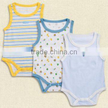 Wholesale High Quality Custom Logo NO Sleeve Baby Rompers Clothes Animal Pattern photo-2