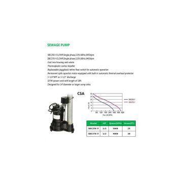 SEWAGE PUMP SBC250-V SBC370-V