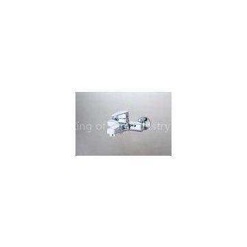 Contemporary Bathtub Bathroom Sink Faucets Chrome Polished , Wall Mounted Type