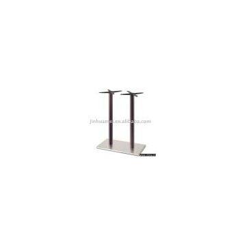 341HSRI   Double Tube Rectangular Stainless Steel Table Base with Imitated Wood Column