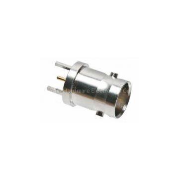 50 ohm Nickel Plated BNC Female PCB Mount Connector