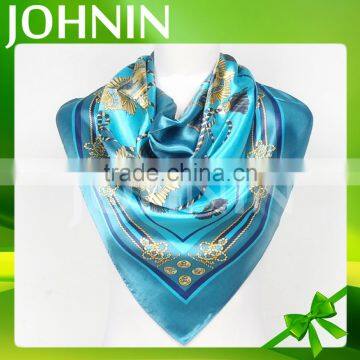 Women Neckwear Custom Design Printed Imitation Silk Satin Scarf