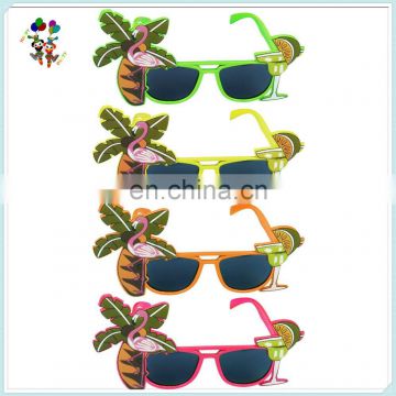 Hawaiian Flamingo Neon Tropical Beach Fancy Dress Party Sunglasses HPC-0675