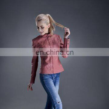 Latest Fashion Wholesale Cheap Women Fashion pu Leather Jacket photo-3
