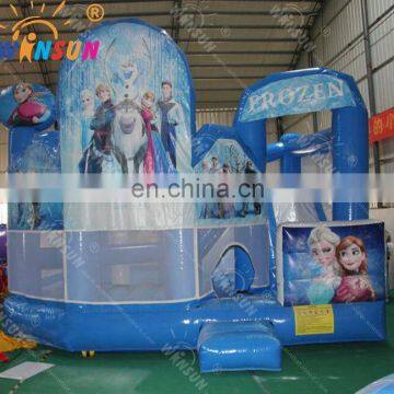 Cheap frozen inflatable bouncer castle, commercial snow inflatable bouncer for kids