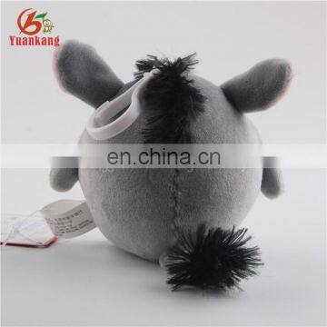 Factory Mini Custom Cute Stuffed Animals Plush Donkey Keychains Cheap Wholesale