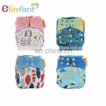 Elinfant heavy wetter bamboo charcoal AIO baby cloth diaper baby resuable diaper manufacturers