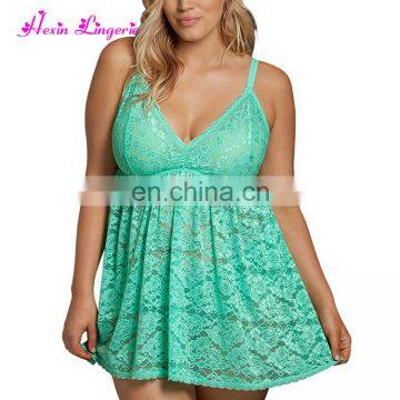 Low Price Lace Sleepwear NightWear Mature Women Plus Size Sex Lingerie