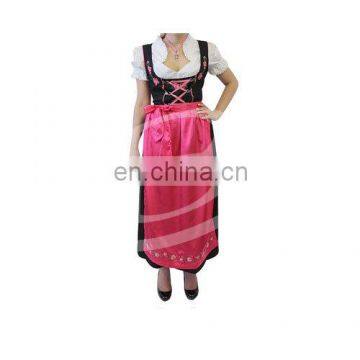 Women Custom Cotton Polyester Trachten long Dirndl Octoberfest Dirndl (Oktoberfest Dress Garments)