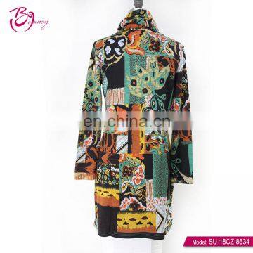 Turkish Style One Piece Cowl Neck Multi Color Retro Ropa Mujer Tunic for Female photo-3