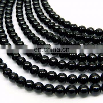 Wholesale loose gemstone beads,6mm black onyx round beads loose beads for jewelry making