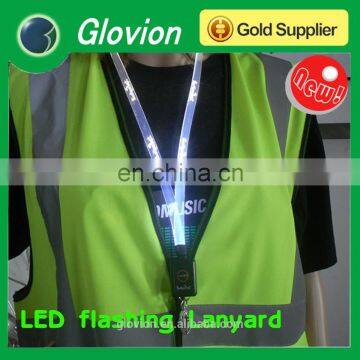 New Design LED flashing colorful TPU carve lanyards