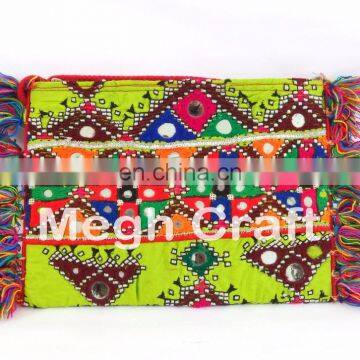 Tribal Vintage Patchwork Cotton Wallet- Handmade Patchwork Clutch Purse-Indian Embroidery Clutch Purse photo-3
