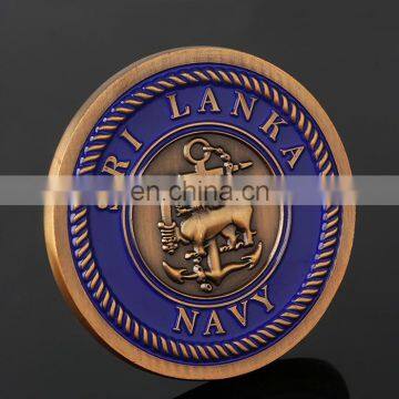 Doule Sides Antique Gold Plated Key Chain Shaped Coin photo-5