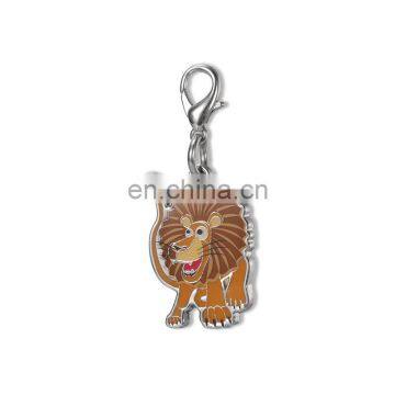 metal enamel charm, lion shape zipper head,custom metal enamel zipper heads