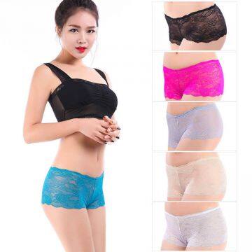 Yun Meng Ni Sexy Underwear Transparent Lace Women Boyshorts Mature Panty Lingerie For Women