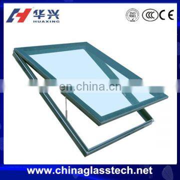 CE certificate New pattern Easy Installmetthermal break &normal aluminum alloy profile double tempered glass skyview roof window