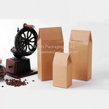 Recycled kraft cardboard gift paper box