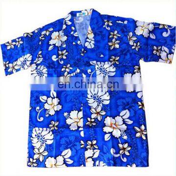 cotton short sleeve fit-cutted hawaiian shirts