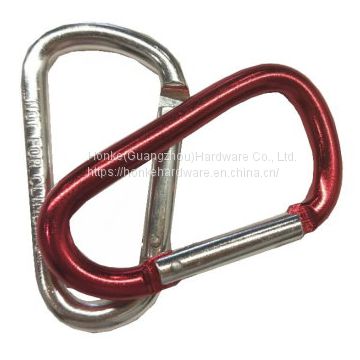 Colorful Carabiner Snap Hook Stainless Steel Hook And Loop Hardware Fittings