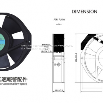 Taiwan Sanju SJ1738HA2-AC Axial Flow Fan photo-2