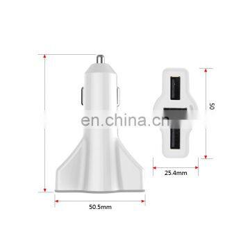 Автомобильный зарядное устройство из материалов ABS и PC. 12 - 24В, автомобильный зарядное устройство с 3 портами USB для универсального использования photo-2