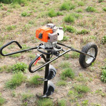 New Design Hand-held Earth Auger Folding Type Auger Single Wheel Ground Drill photo-4