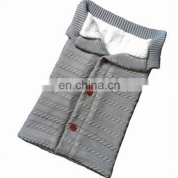 Newborn Infant Thick Knitted Woolen Baby Warm Sleeping Bag Stroller Sleep Sack photo-2